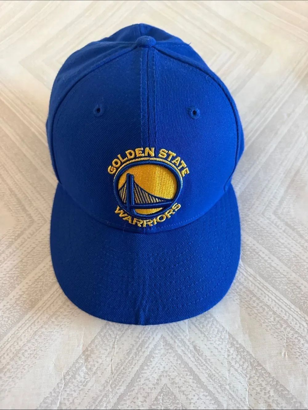New Era 9FIFTY Golden State Warriors Snapback Royal Blue Yellow Flat Bill Hat